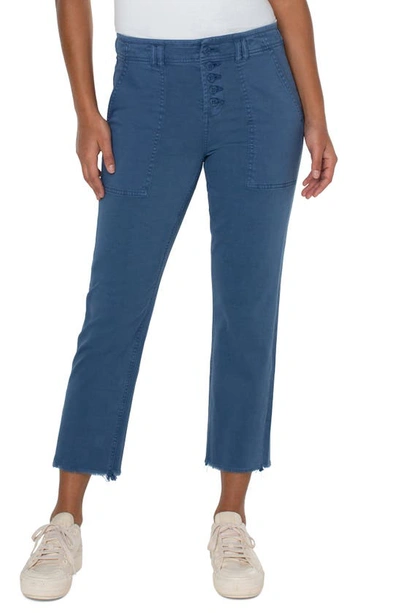 Shop Liverpool Los Angeles Liverpool High Waist Straight Leg Ankle Jeans In Queen Blue