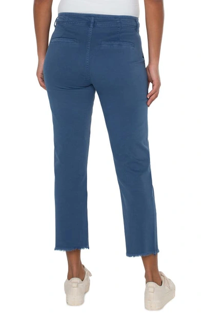 Liverpool Los Angeles High Waist Straight Leg Ankle Jeans In Queen Blue