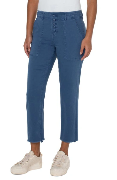 Shop Liverpool Los Angeles Liverpool High Waist Straight Leg Ankle Jeans In Queen Blue