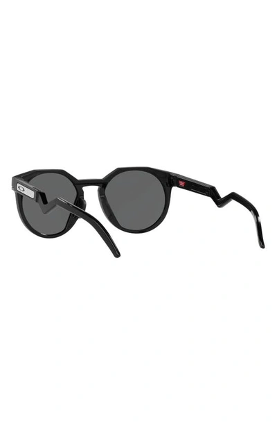 Oakley Hstn Round-frame Sunglasses In Matte Black
