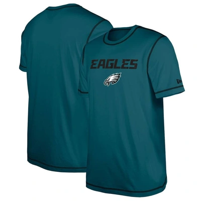 Shop New Era Midnight Green Philadelphia Eagles Third Down Puff Print T-shirt