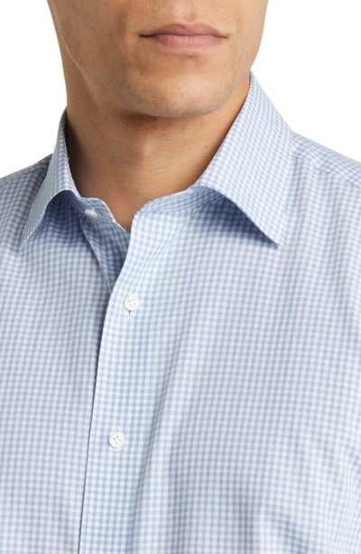 Shop Peter Millar Crown Crafted Francis Gingham Plaid Cotton Button-up Shirt In Vintage Indigo