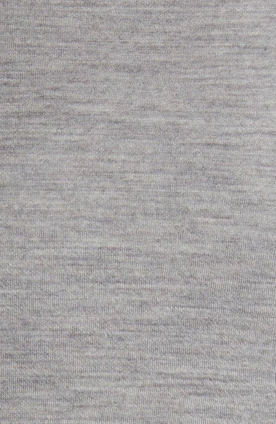 Shop Officine Generale Officine Générale Felted Wool Long Sleeve T-shirt In Light Heather Grey