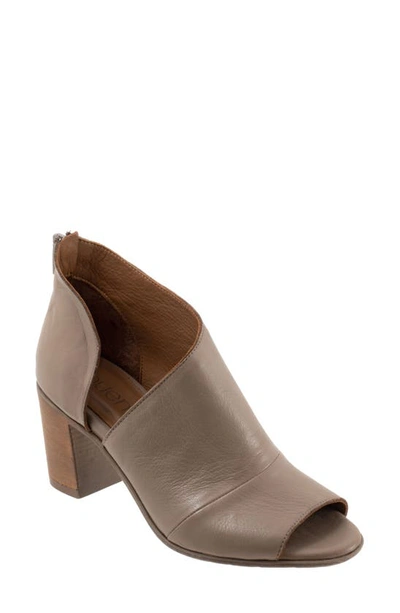 Shop Bueno Usher Asymmetric Peep Toe Bootie In Grey