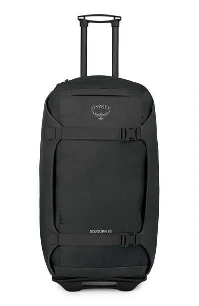 Shop Osprey Sojourn 28-inch Wheeled Recycled Nylon Travel Pack In Black