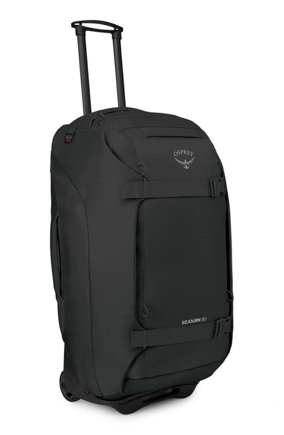 Shop Osprey Sojourn 28-inch Wheeled Recycled Nylon Travel Pack In Black