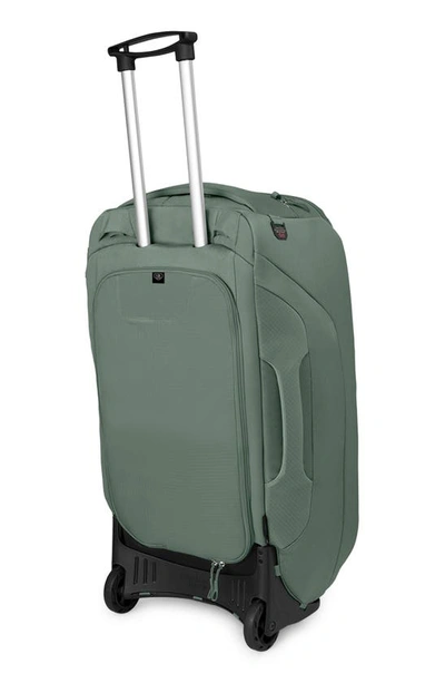 Shop Osprey Sojourn 28-inch Wheeled Recycled Nylon Travel Pack In Koseret Green