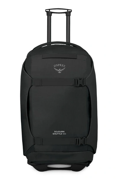 Osprey Sojourn 30-inch Shuttle Wheeled Recycled Nylon Duffel Bag In Black