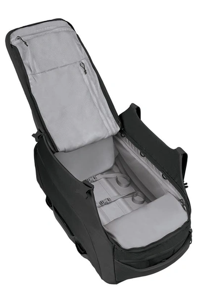 Osprey Sojourn 30-inch Shuttle Wheeled Recycled Nylon Duffel Bag In Black