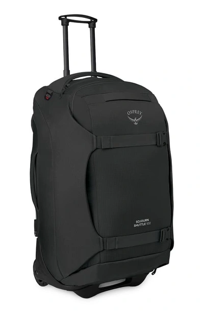 Osprey Sojourn 30-inch Shuttle Wheeled Recycled Nylon Duffel Bag In Black