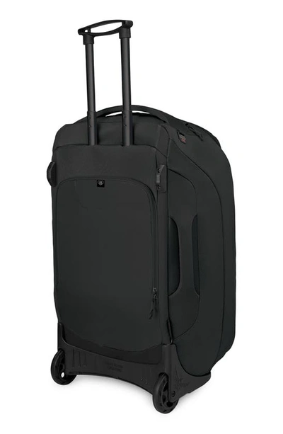Osprey Sojourn 30-inch Shuttle Wheeled Recycled Nylon Duffel Bag In Black