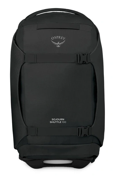Osprey Sojourn 30-inch Shuttle Wheeled Recycled Nylon Duffel Bag In Black