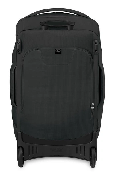 Osprey Sojourn 30-inch Shuttle Wheeled Recycled Nylon Duffel Bag In Black