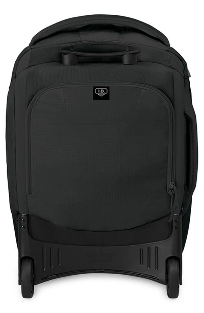 Osprey Sojourn 22-inch Shuttle Wheeled Recycled Nylon Duffel Bag In Black