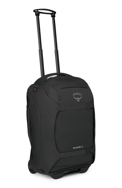 Shop Osprey Sojourn 22-inch Wheeled Recycled Nylon Travel Pack In Black