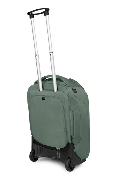 Shop Osprey Sojourn 22-inch Wheeled Recycled Nylon Travel Pack In Koseret Green