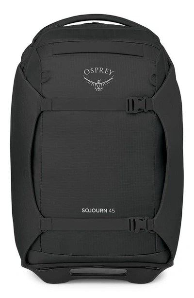 Shop Osprey Sojourn 22-inch Wheeled Recycled Nylon Travel Pack In Black