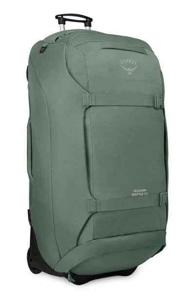 Osprey Sojourn 36-inch Shuttle Wheeled Recycled Nylon Duffel Bag In Koseret Green