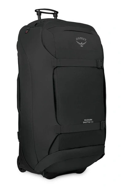 Osprey Sojourn 36-inch Shuttle Wheeled Recycled Nylon Duffel Bag In Black