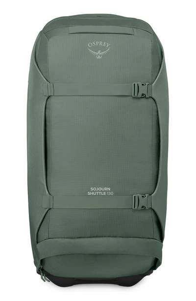 Osprey Sojourn 36-inch Shuttle Wheeled Recycled Nylon Duffel Bag In Koseret Green