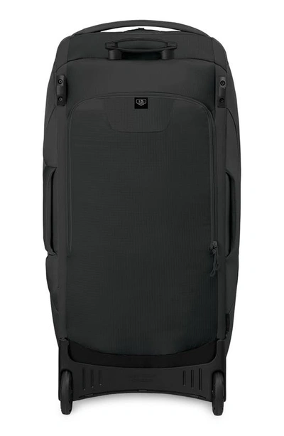 Osprey Sojourn 36-inch Shuttle Wheeled Recycled Nylon Duffel Bag In Black