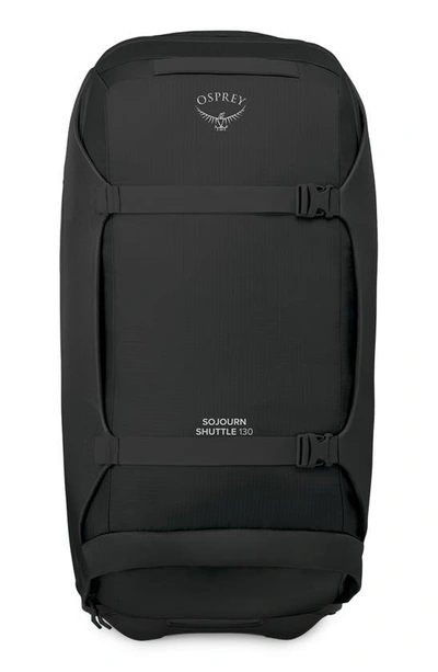 Shop Osprey Sojourn 36-inch Shuttle Wheeled Recycled Nylon Duffle Bag In Black