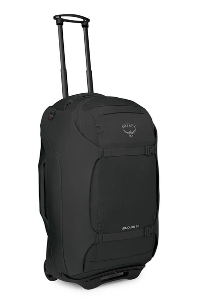 Shop Osprey Sojourn 25-inch Wheeled Recycled Nylon Travel Pack In Black