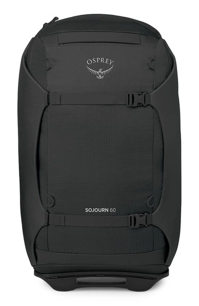 Shop Osprey Sojourn 25-inch Wheeled Recycled Nylon Travel Pack In Black