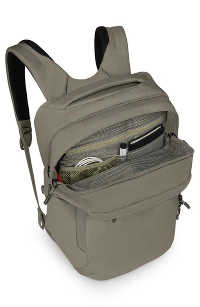 Shop Osprey Aoede Airspeed Recycled Polyester Backpack In Tan Concrete