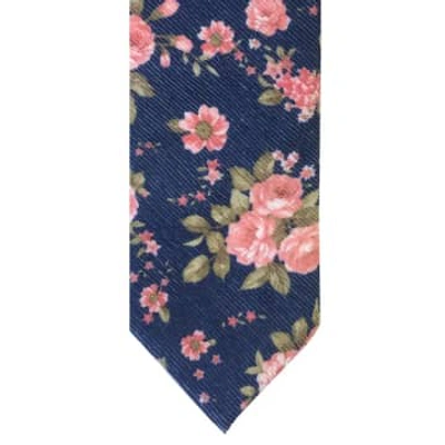 Shop Knightsbridge Neckwear Liberty Print Inspired Floral Tie In Blue