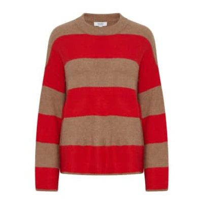 Shop B.young Byomartha Stripe Jumper Toasted Coconut