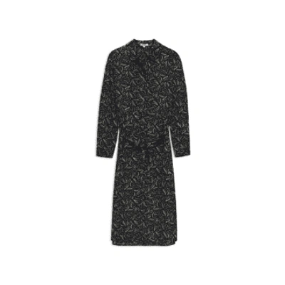 Shop Yerse Florence Shirt Dress In Black From