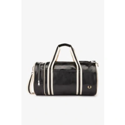 Shop Fred Perry Classic Barrel Bag In Black