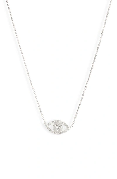 Shop Anzie Evil Eye Pendant Necklace In Silver