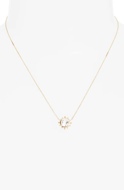 Shop Anzie Dew Drop Avery White Topaz Pendant Necklace In Clear