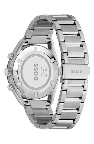 Hugo Boss Top Bracelet Chronograph Watch In Blue