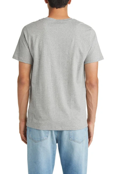 Shop Apc Logo Graphic Tee In Gris Chine
