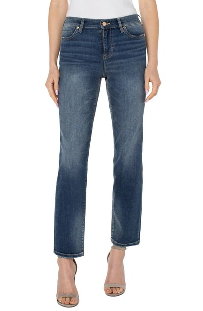 Liverpool Los Angeles Kennedy Distressed Straight Leg Jeans In Oasis