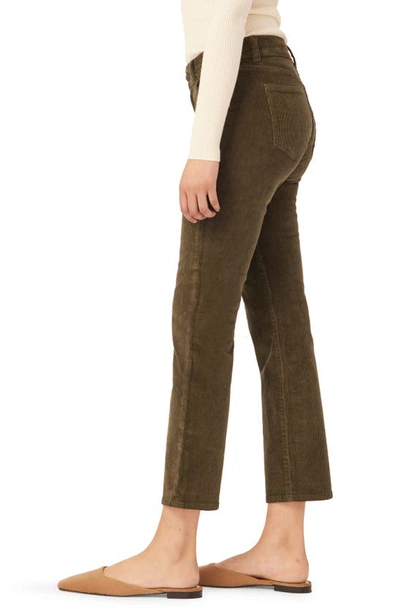 Shop Dl1961 Mara Instasculpt Mid Rise Ankle Straight Leg Corduroy Jeans In Dryad