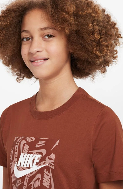 Shop Nike Kids' Sportswear Just Do It Graphic T-shirt In Rugged Orange