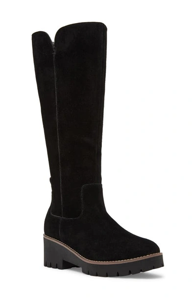 Shop Blondo Deon Waterproof Knee High Boot In Black Suede
