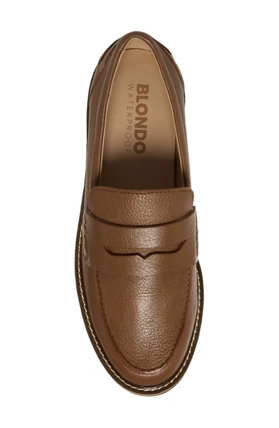 Shop Blondo Waterproof Penny Loafer In Light Brown Leather