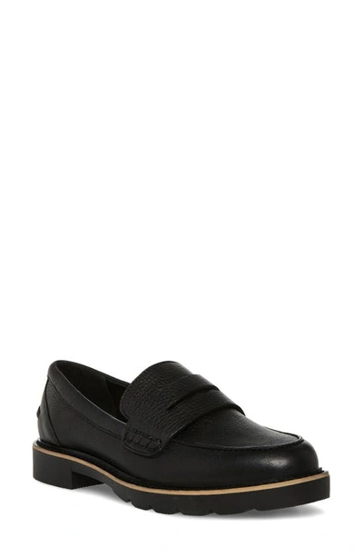 Shop Blondo Waterproof Penny Loafer In Black Leather