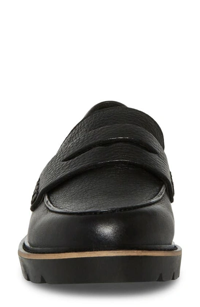 Shop Blondo Waterproof Penny Loafer In Black Leather