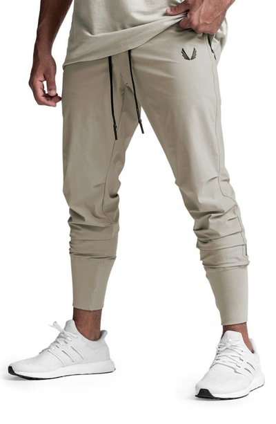 Shop Asrv Tetra-lite™ Water Repellent High Rib Joggers In Sand Smoke