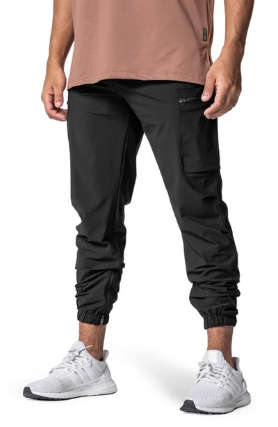Shop Asrv Tetra-lite™ Water Repellent Zip Track Pants In Black