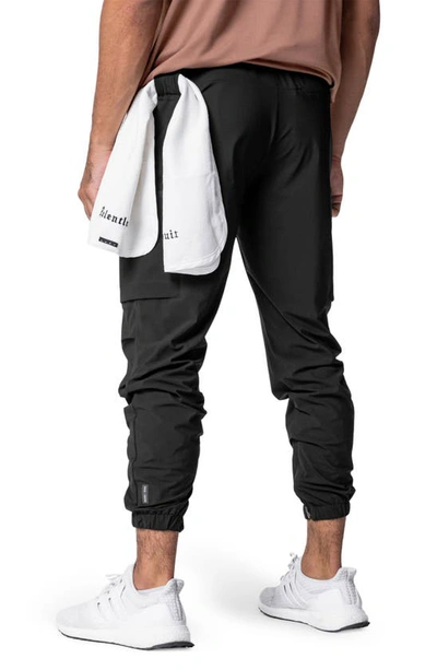 Shop Asrv Tetra-lite™ Water Repellent Zip Track Pants In Black