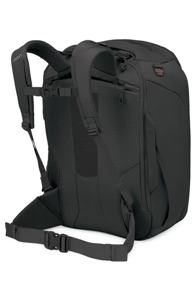 Shop Osprey Sojourn Porter 46-liter Recycled Nylon Travel Backpack In Black