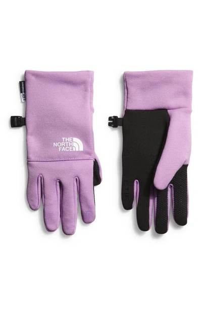 Shop The North Face Kids' Recycled Polyester Etip Gloves In Lupine