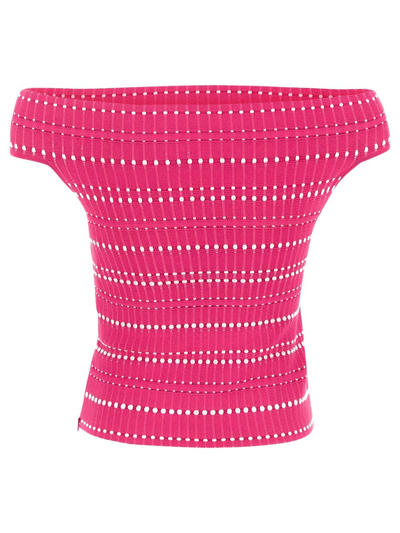 Shop Alexander Mcqueen Knit Top In Pink